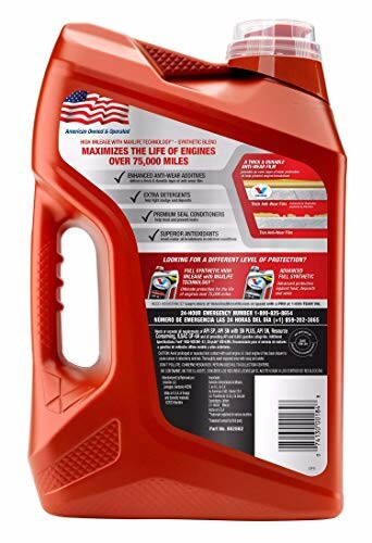 Back of a motor oil additive bottle detailing benefits and usage instructions.